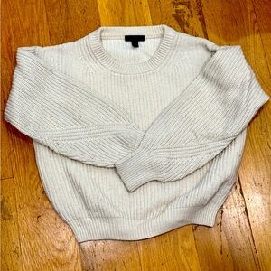 J.Crew Rib Knit Sweater. Cream / Ivory / White—Women’s XS